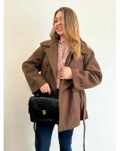 Manteau trench marron