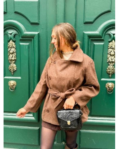 Manteau trench marron