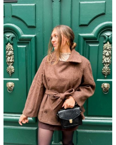 Manteau trench marron