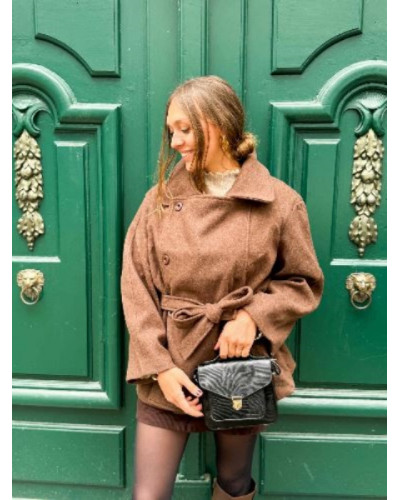 Manteau trench marron