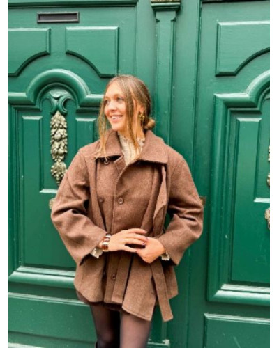 Manteau trench marron