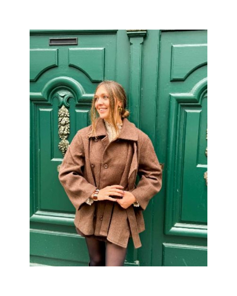 Manteau trench marron