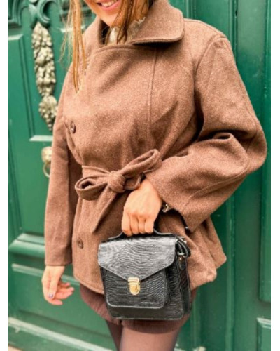 Manteau trench marron