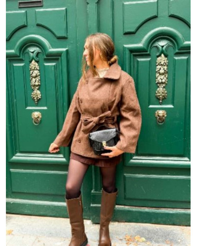 Manteau trench marron