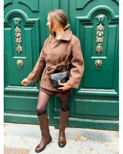 Manteau trench marron