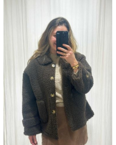 Manteau Large en Moumoute Marron | Chaleur et Confort au Quotidien