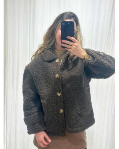 Manteau Large en Moumoute Marron | Chaleur et Confort au Quotidien