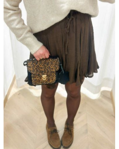 Jupe fluide chocolat