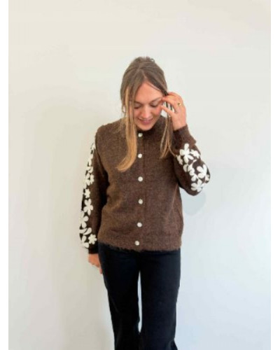 Gilet maille chocolat Gilet maille chocolat