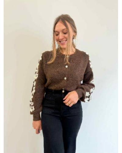 Gilet maille chocolat Gilet maille chocolat