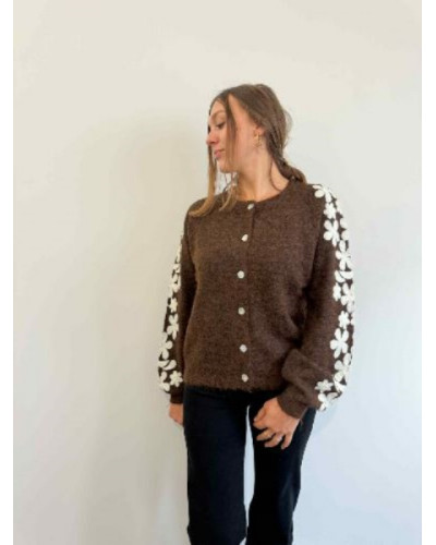 Gilet maille chocolat Gilet maille chocolat
