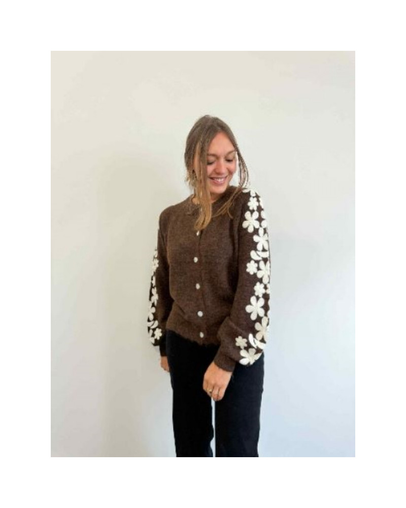 Gilet maille chocolat Gilet maille chocolat