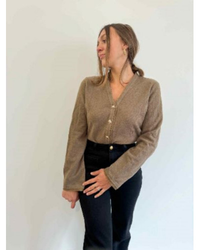 Gilet avec dentelle kaki Gilet avec dentelle kaki