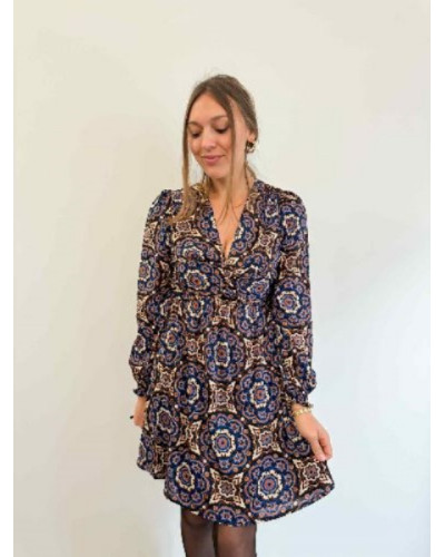 Robe bohème bleu roi et rose – L’élégance libre signée L’Atelier de Clémence