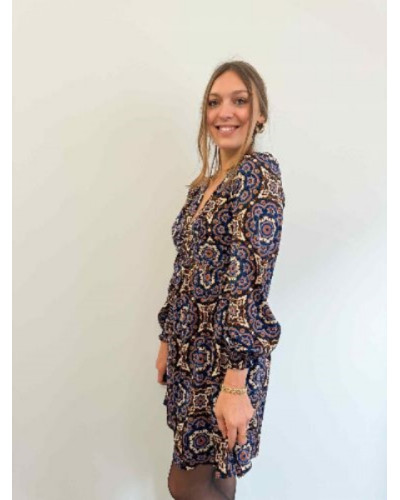 Robe bohème bleu roi et rose – L’élégance libre signée L’Atelier de Clémence