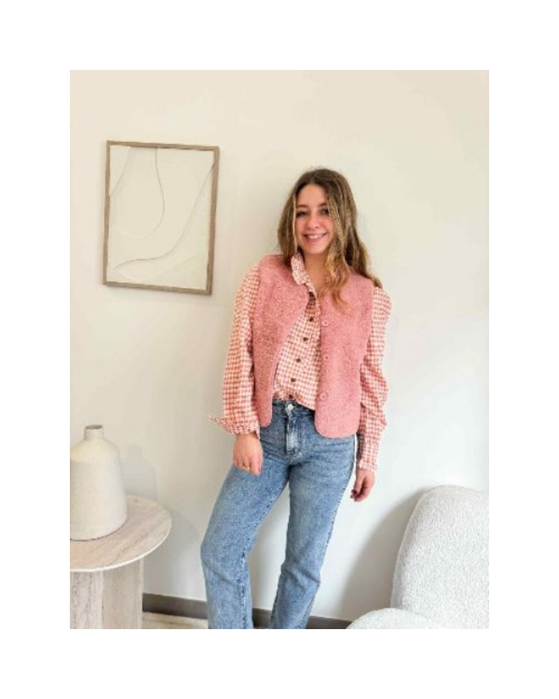 Gilet berger vieux rose – Confort et style tendance