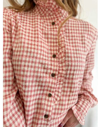 Chemise vichy rose