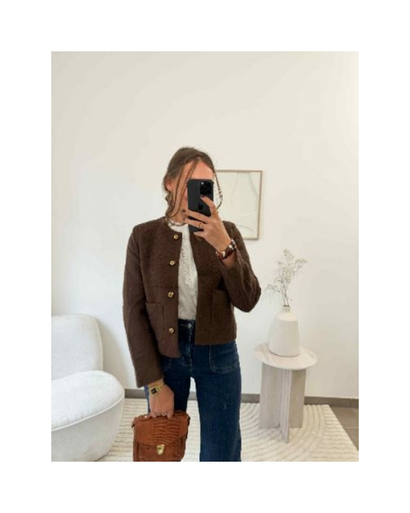 Veste bouclette marron – Douceur, chaleur et style tendance