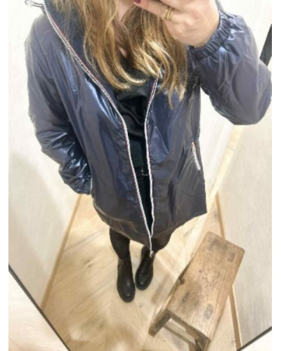 Imperméable rembouré bleu marine