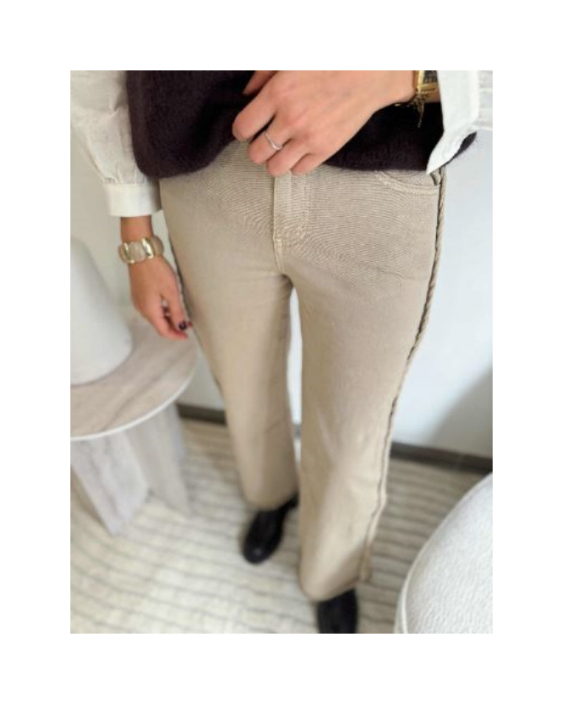Jean beige Wide leg - Tresse