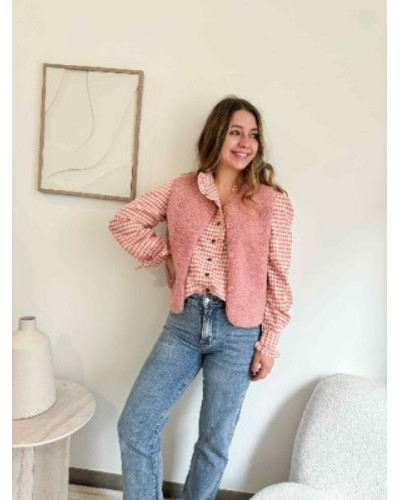 Jean droit délavé taille haute | Confort & style