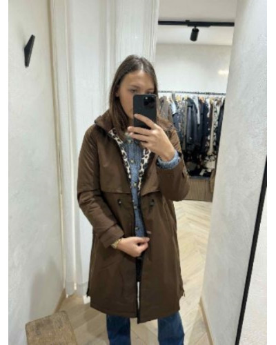 Imperméable marron léopard