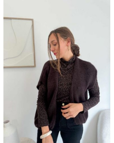 Gilet sans manche marron