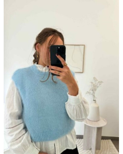 Pull sans manche - Bleu ciel