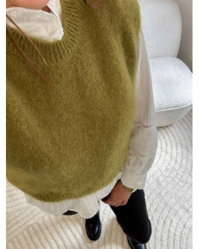 Pull sans manche - Olive