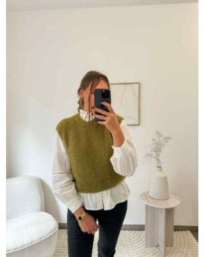 Pull sans manche - Olive