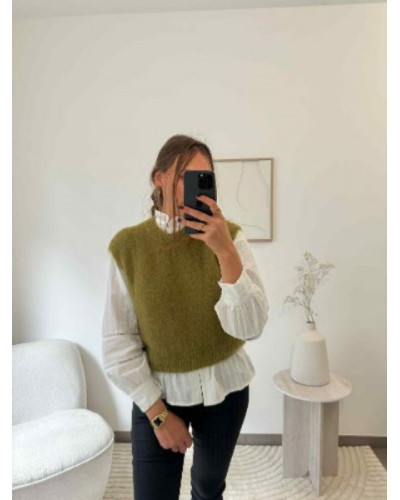 Pull sans manche - Olive