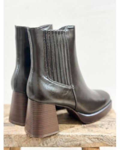 Bottines vernies - Marron 