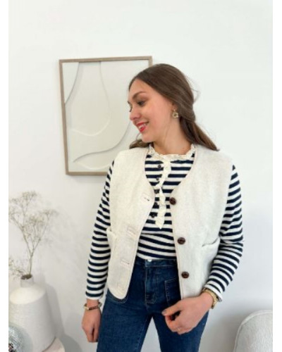 Veste écru réversible