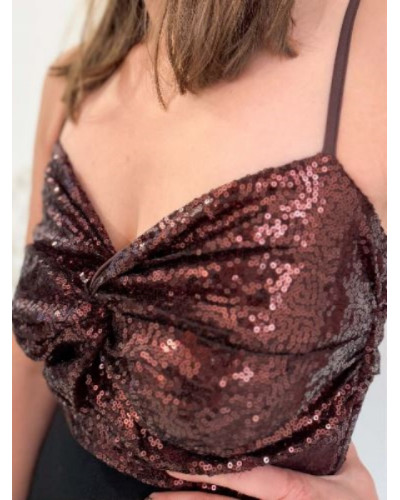 Body sequins marron