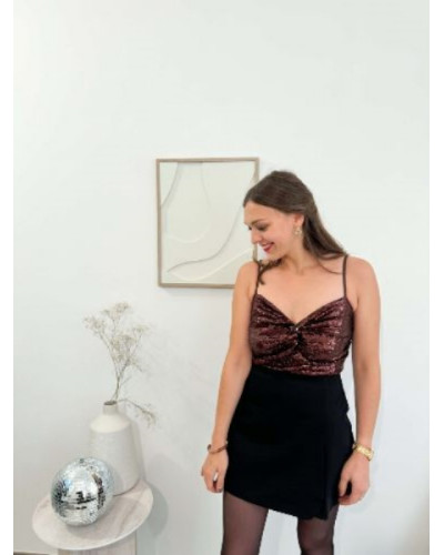 Body sequins marron