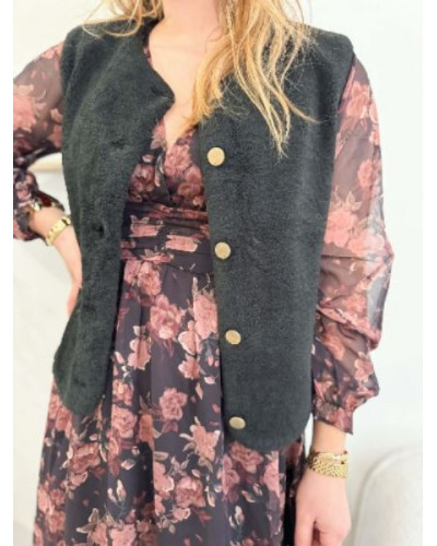 veste bouclette noir