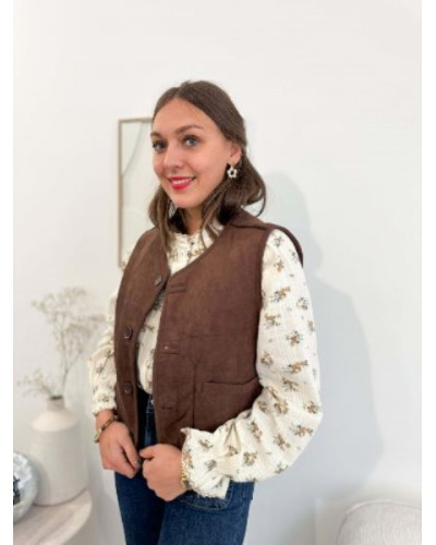 Veste réversible chocolat