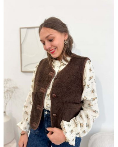 Veste réversible chocolat