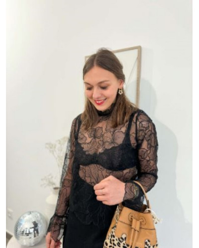 Haut dentelle noir