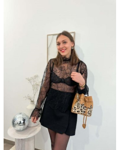 Haut dentelle noir