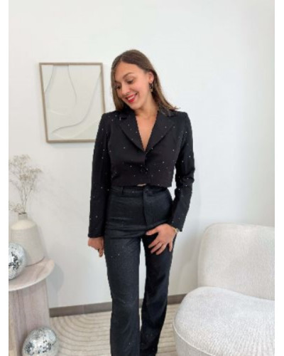Pantalon brillant - Noir