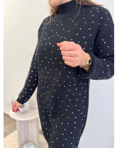 Robe pull à strass