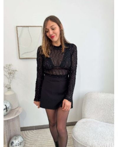 Jupe short courte - Noir 