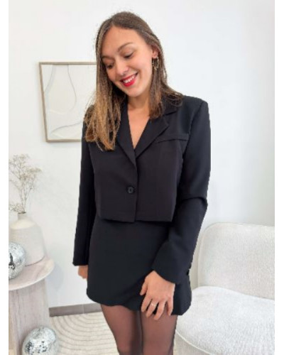 Veste blazer court - Noir