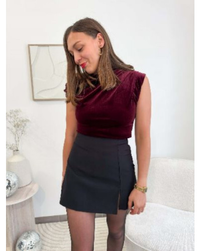 Haut velours - Bordeau