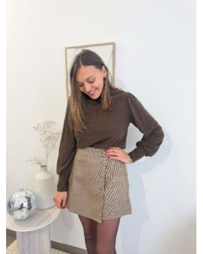 Top dentelle marron - Esmée