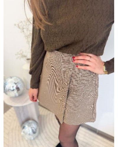 Top dentelle marron - Esmée