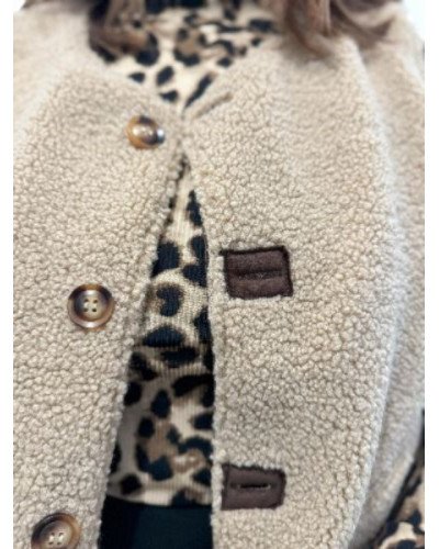 Gilet berger marron reversible