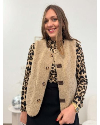Gilet berger marron reversible
