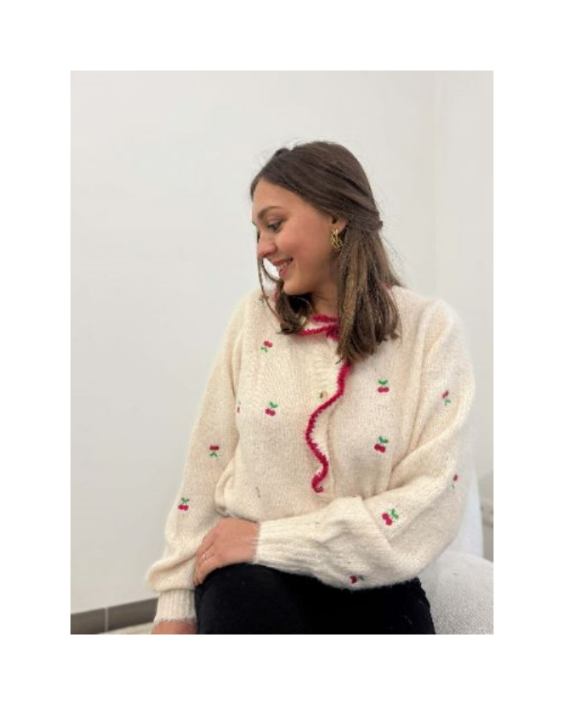 Pull cerise 